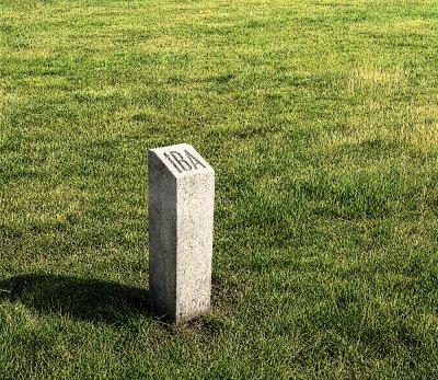 IBA Independent Broadcasting Authority concrete marker post for Medium Wave aerial ground mat radials